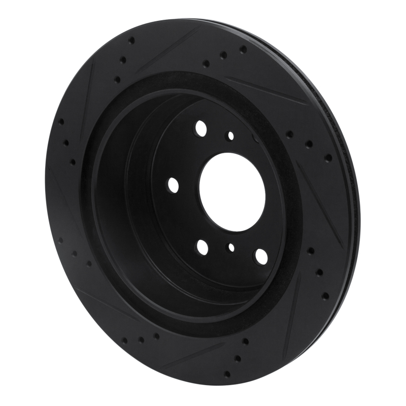 Ford F-250 Brake Rotor (1) - Front Right - R1 Concepts - Drilled & Slotted - Black - `97-`02